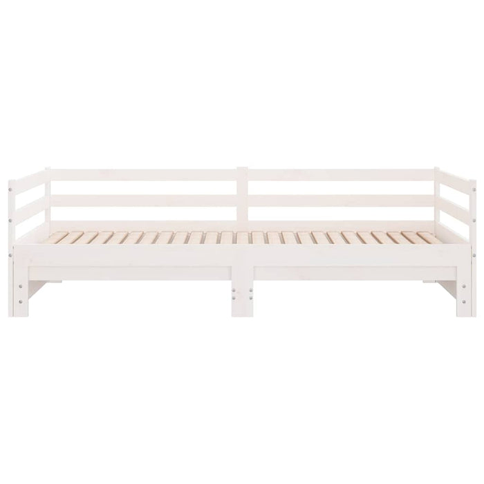 Pull-out Day Bed without Mattress White 2x(90x190) cm