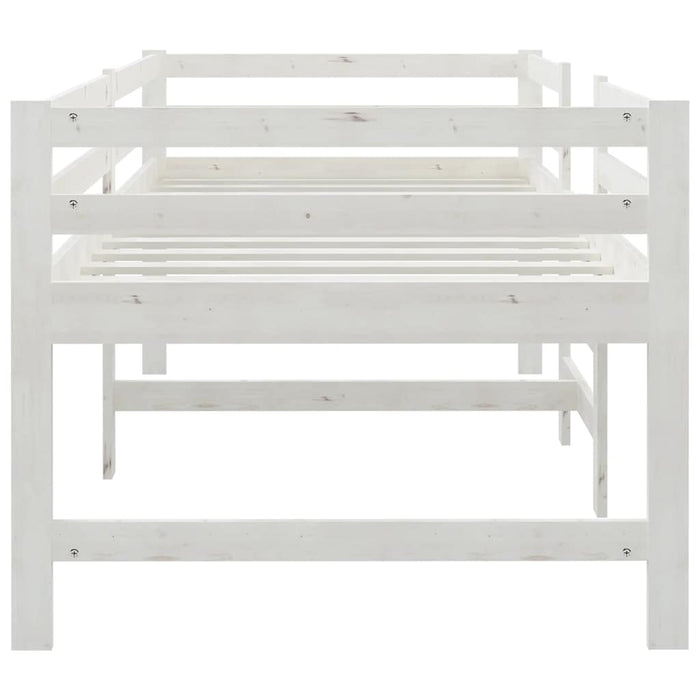 Bed Frame without Mattress White 90x200 cm Solid Wood Pine