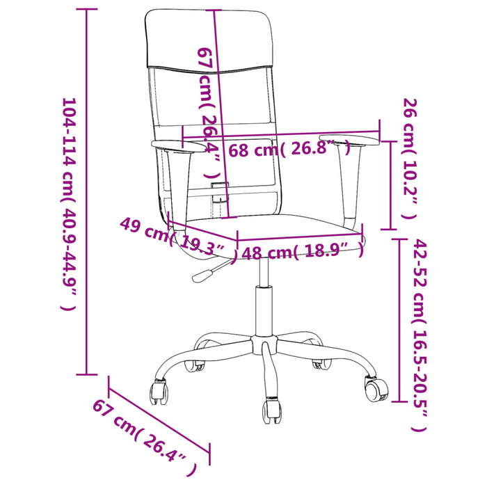 Office Chair Light Grey Fabric