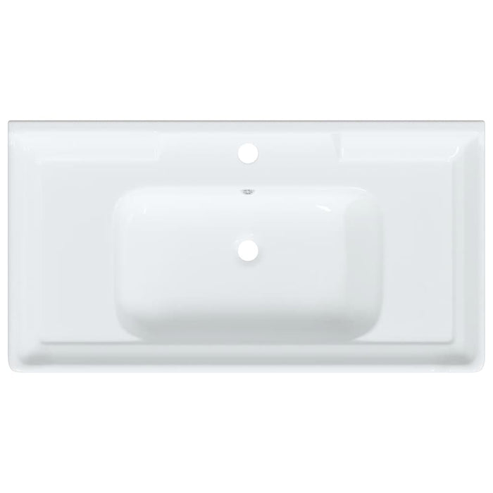 Bathroom Sink White 91.5x48x23 cm Rectangular Ceramic