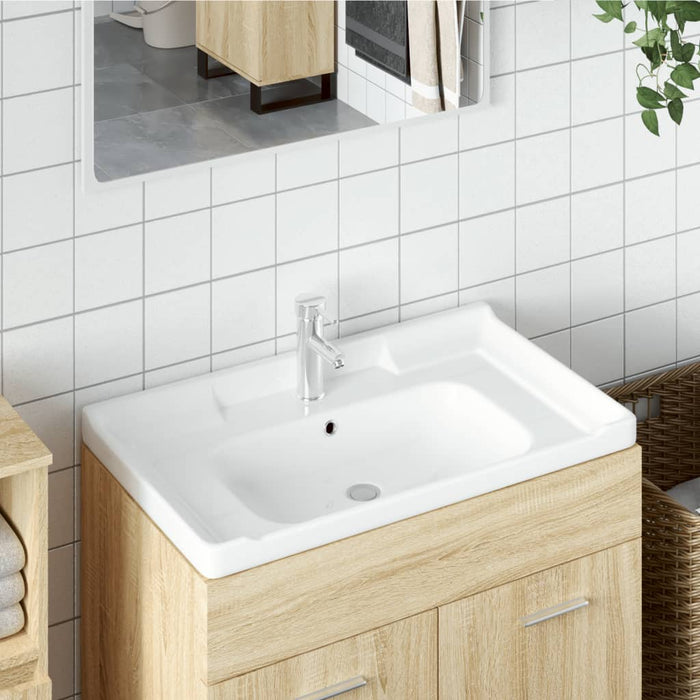 Bathroom Sink White 91.5x48x23 cm Rectangular Ceramic