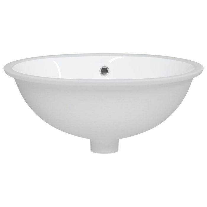 Bathroom Sink White 47x39x21 cm Oval Ceramic