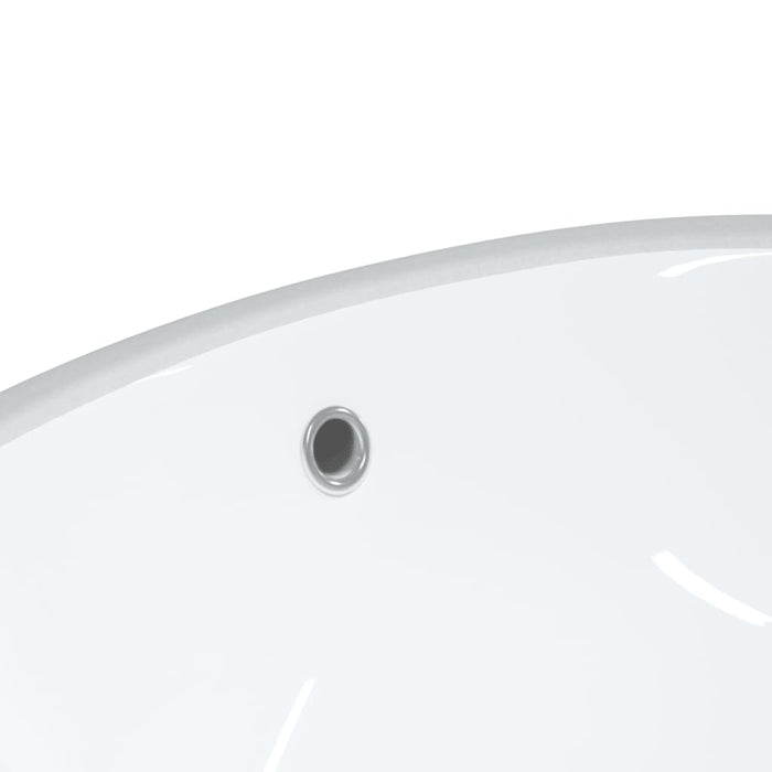 Bathroom Sink White 47x39x21 cm Oval Ceramic