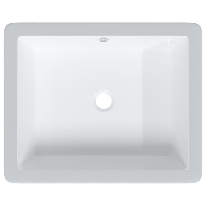 Bathroom Sink White 50x40.5x18.5 cm Rectangular Ceramic