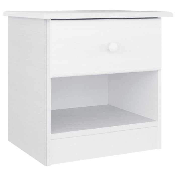 Bedside Cabinet ALTA White 41x35x41 cm Solid Wood Pine