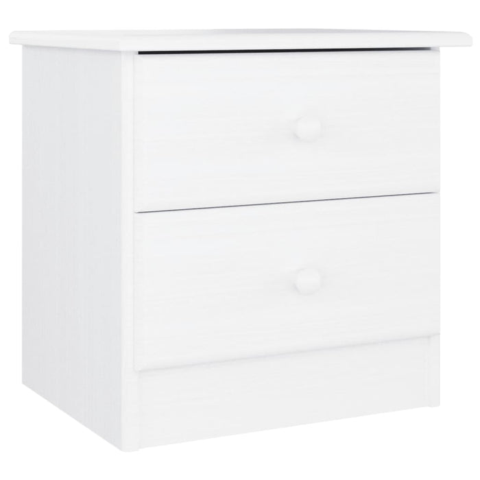 Bedside Cabinet ALTA White 41x35x41 cm Solid Wood Pine