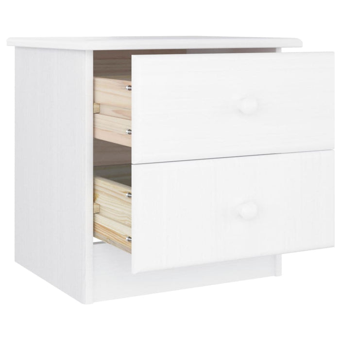 Bedside Cabinet ALTA White 41x35x41 cm Solid Wood Pine