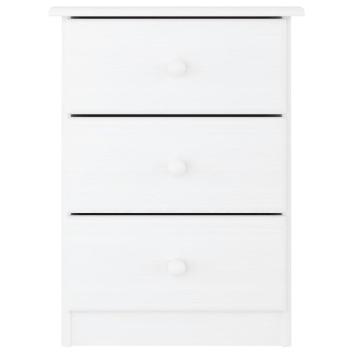 Bedside Cabinet ALTA White 41x35x55.5 cm Solid Wood Pine