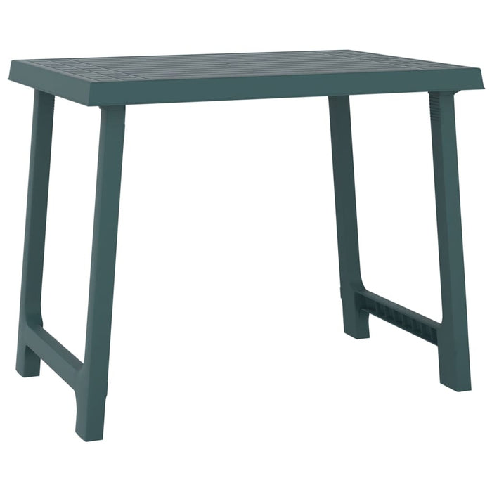 Camping Table Green 79x56x64 cm PP Wooden Look