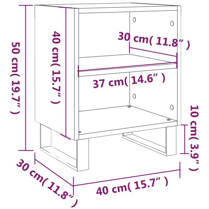 Noptiera Alb 40x30x50 cm Lemn Produs