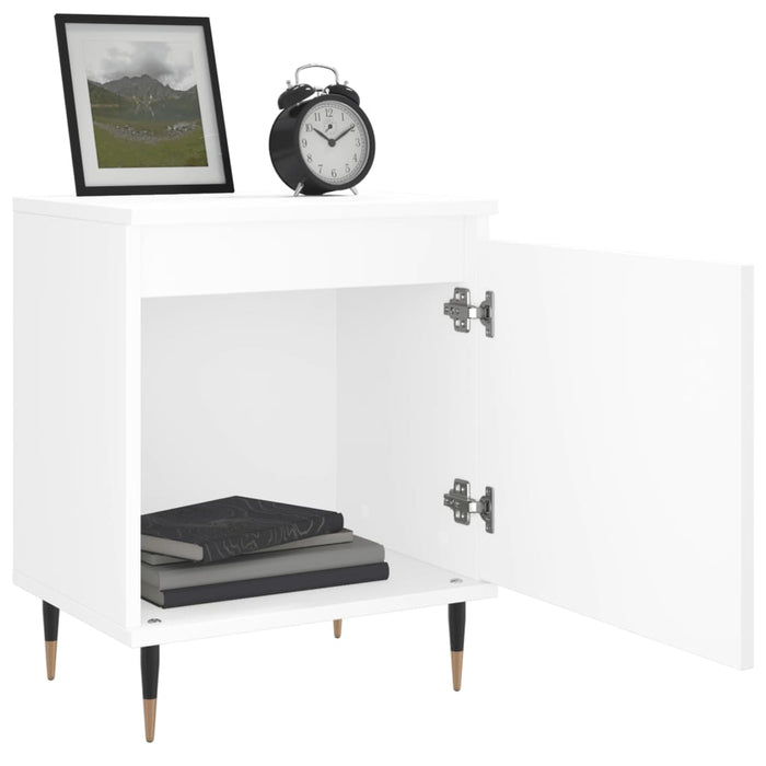 Bedside Cabinets 2 pcs White 40x30x50 cm Engineered Wood