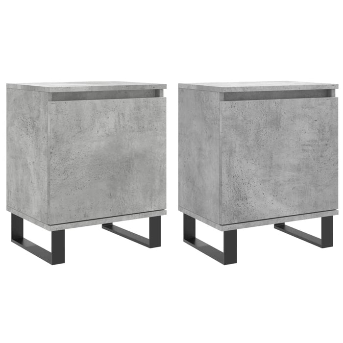 Bedside Cabinets 2 pcs Concrete Grey 40x30x50 cm Engineered Wood