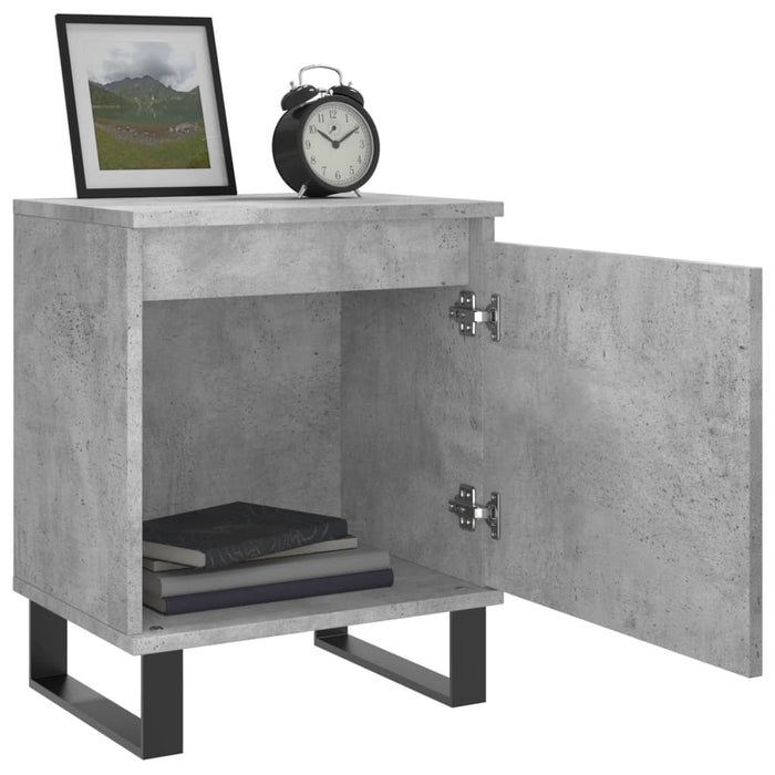 Bedside Cabinets 2 pcs Concrete Grey 40x30x50 cm Engineered Wood