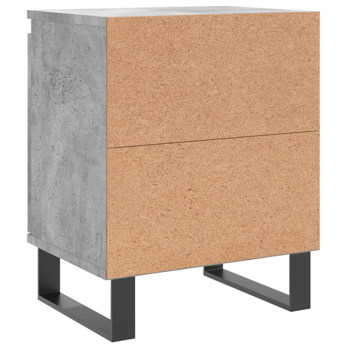 Bedside Cabinets 2 pcs Concrete Grey 40x30x50 cm Engineered Wood