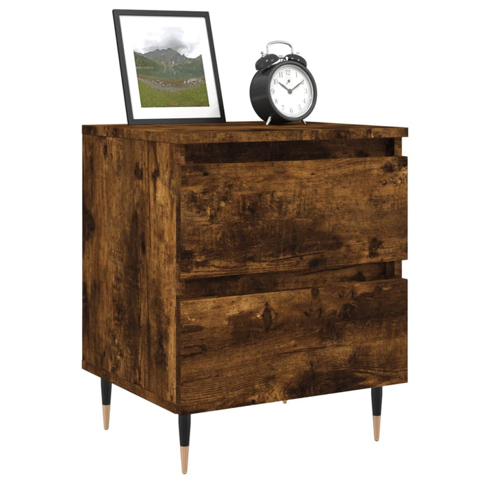 Bedside Cabinets 2 pcs Smoked Oak 40x35x50 cm Engineered Wood