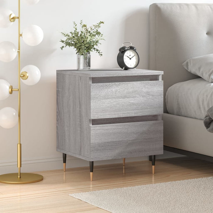 Bedside Cabinet Grey Sonoma 40x35x50 cm Engineered Wood