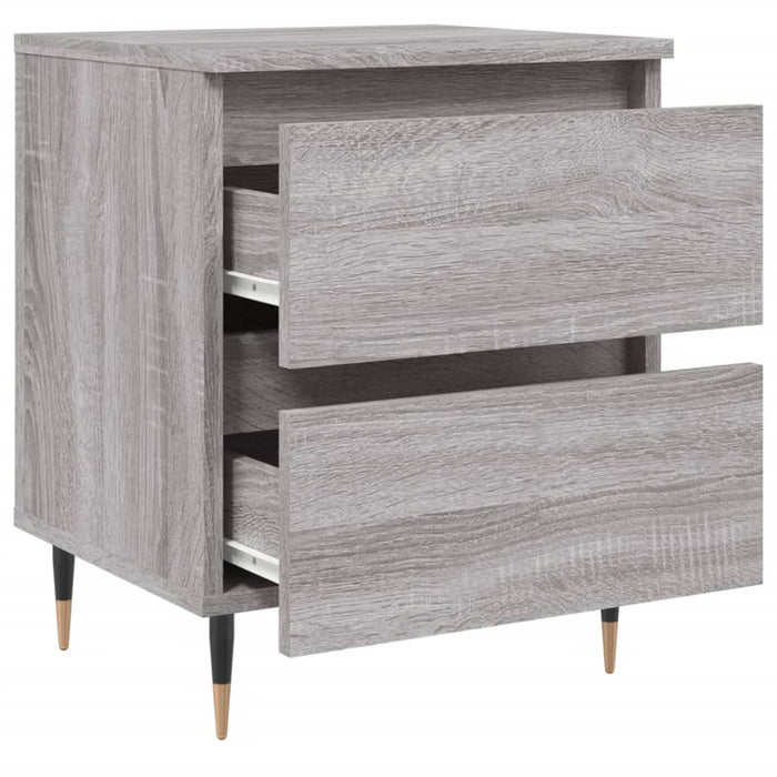 Bedside Cabinets 2 pcs Grey Sonoma 40x35x50 cm Engineered Wood