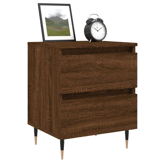 Bedside Cabinet Brown Oak 40x35x50 cm Engineered Wood