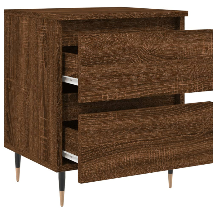 Bedside Cabinet Brown Oak 40x35x50 cm Engineered Wood