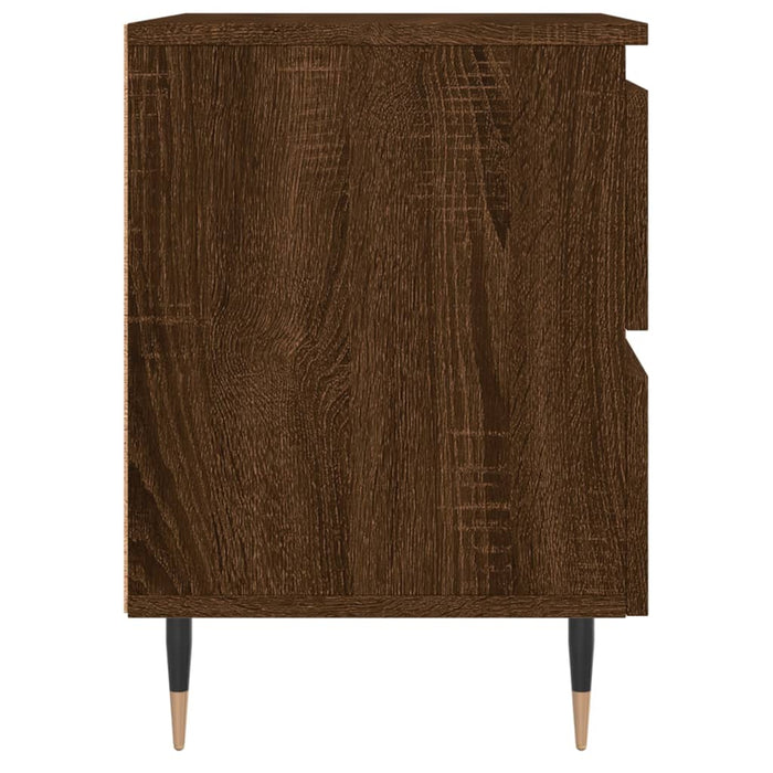 Bedside Cabinet Brown Oak 40x35x50 cm Engineered Wood