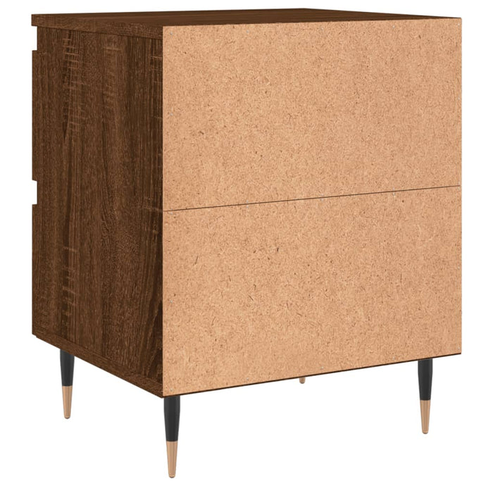 Bedside Cabinet Brown Oak 40x35x50 cm Engineered Wood