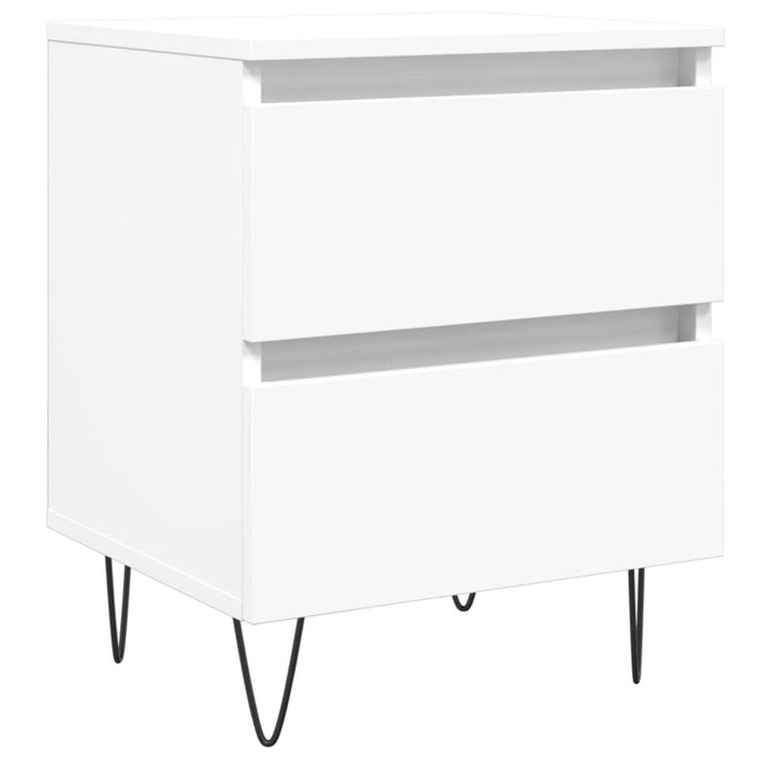 Bedside Cabinet White 40x35x50 cm Engineered Wood