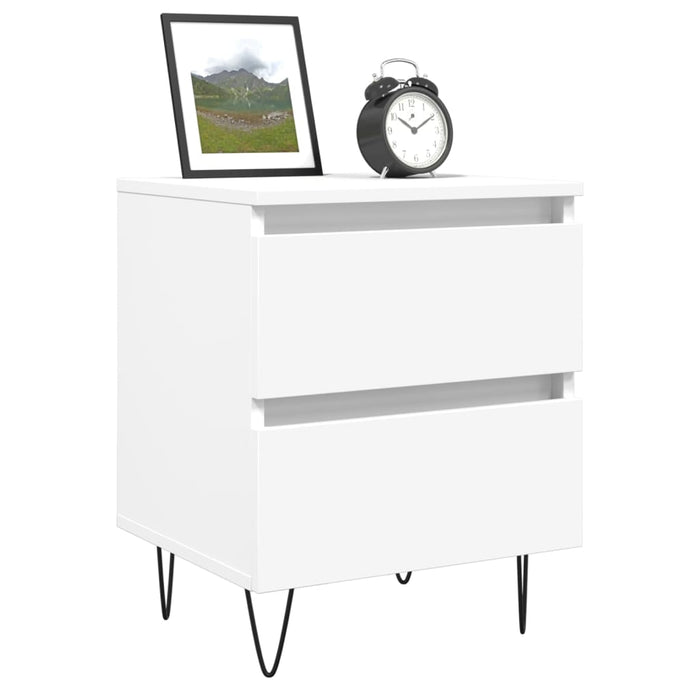 Bedside Cabinet White 40x35x50 cm Engineered Wood