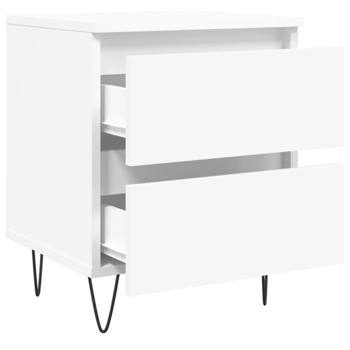 Bedside Cabinet White 40x35x50 cm Engineered Wood