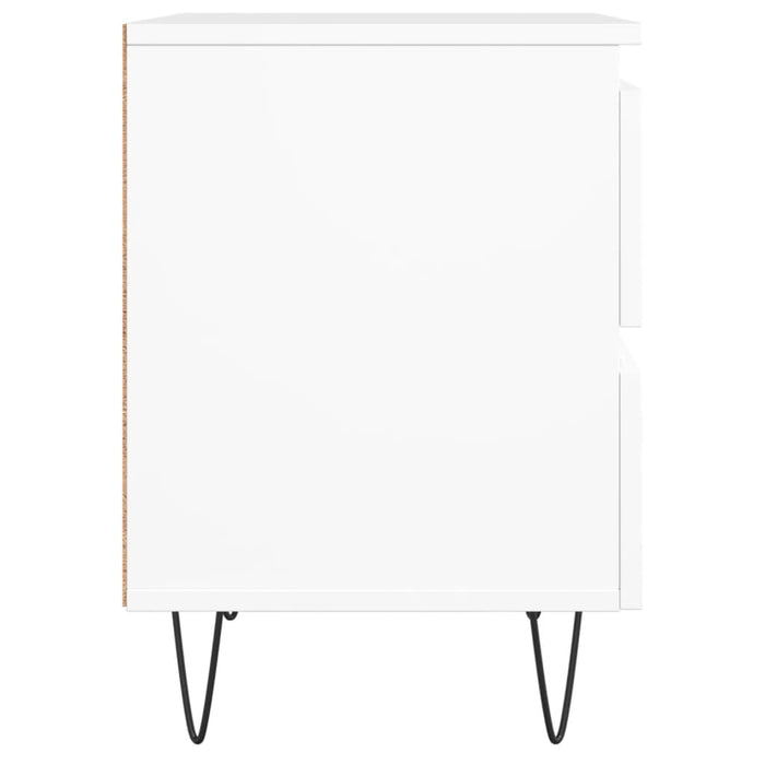 Bedside Cabinet White 40x35x50 cm Engineered Wood