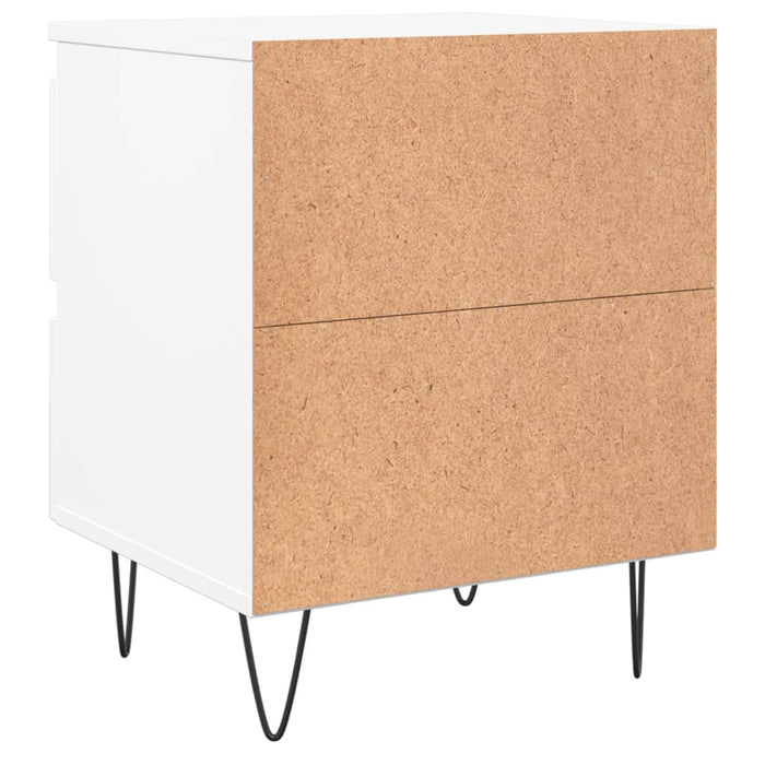 Bedside Cabinet White 40x35x50 cm Engineered Wood