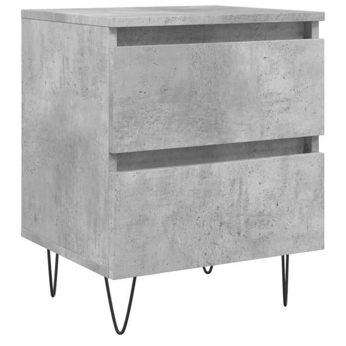 Bedside Cabinet Concrete Grey 40x35x50 cm Engineered Wood