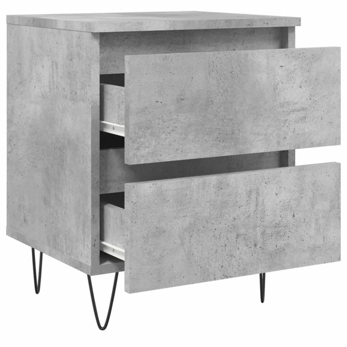 Bedside Cabinet Concrete Grey 40x35x50 cm Engineered Wood