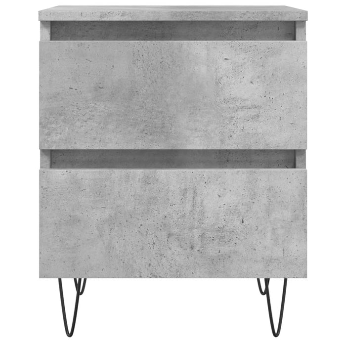 Bedside Cabinets 2 pcs Concrete Grey 40x35x50 cm Engineered Wood