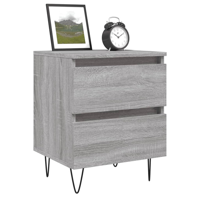 Bedside Cabinet Grey Sonoma 40x35x50 cm Engineered Wood