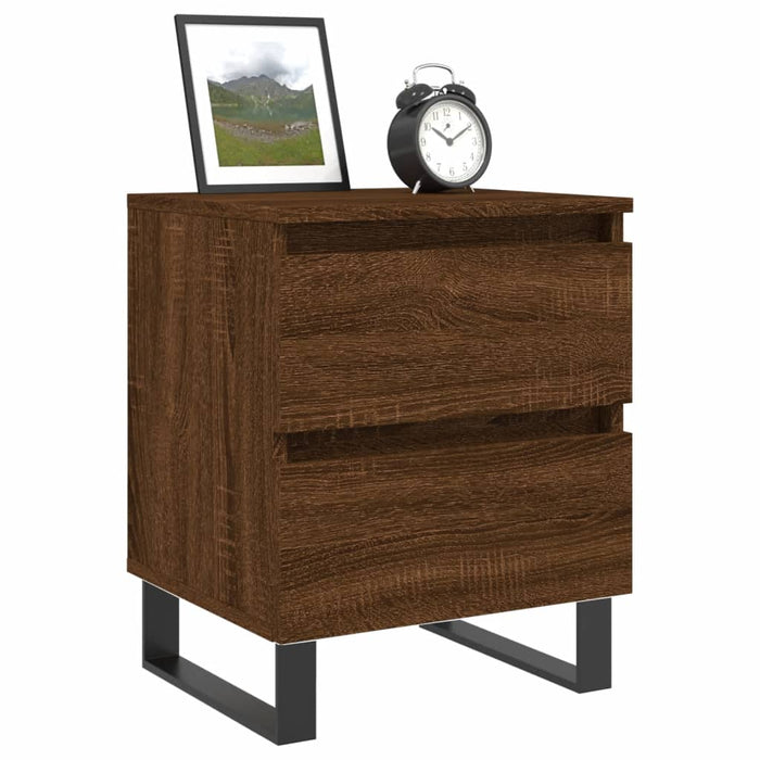 Bedside Cabinets 2 pcs Brown Oak 40x35x50 cm Engineered Wood