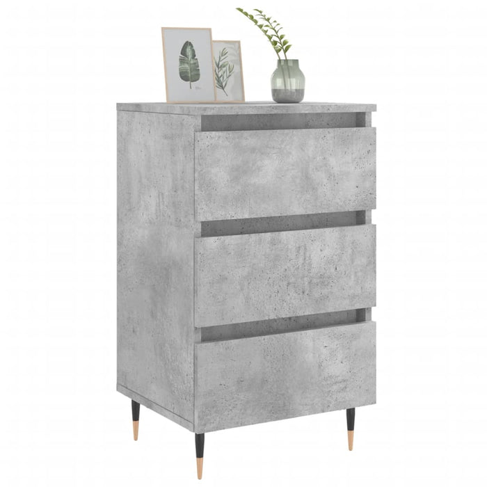 Bedside Cabinets 2 pcs Concrete Grey 40x35x69 cm Engineered Wood