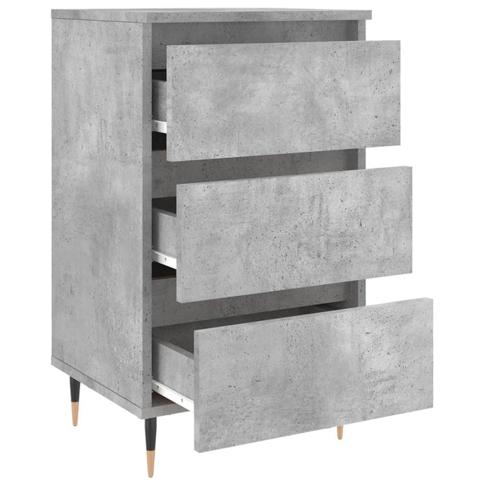 Bedside Cabinets 2 pcs Concrete Grey 40x35x69 cm Engineered Wood