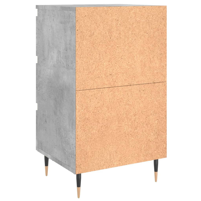 Bedside Cabinets 2 pcs Concrete Grey 40x35x69 cm Engineered Wood