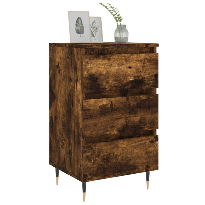 Bedside Cabinets 2 pcs Smoked Oak 40x35x69 cm Engineered Wood