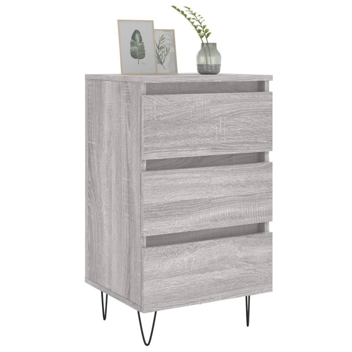 Bedside Cabinet Grey Sonoma 40x35x69 cm Engineered Wood