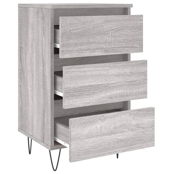 Bedside Cabinet Grey Sonoma 40x35x69 cm Engineered Wood