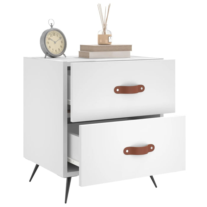 Bedside Cabinets 2 pcs White 40x35x47.5 cm Engineered Wood