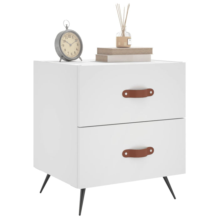 Bedside Cabinets 2 pcs White 40x35x47.5 cm Engineered Wood