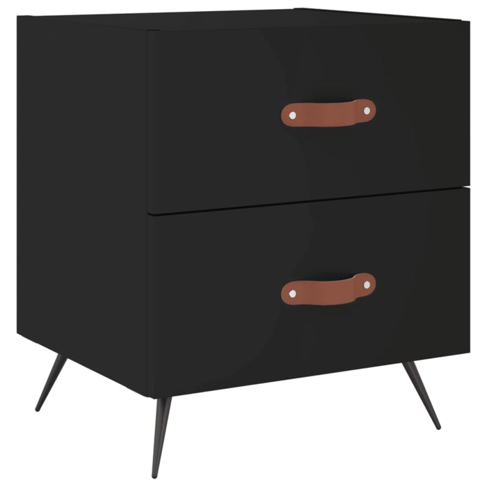 Bedside Cabinets 2 pcs Black 40x35x47.5 cm Engineered Wood