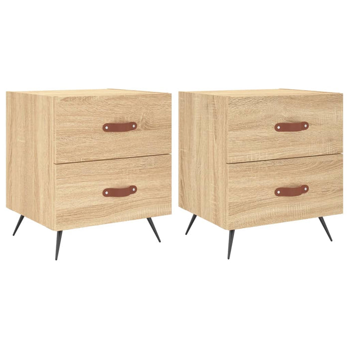 Bedside Cabinets 2 pcs Sonoma Oak 40x35x47.5 cm Engineered Wood