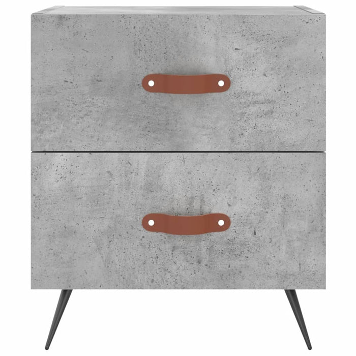 Bedside Cabinet Concrete Grey 40x35x47.5 cm Engineered Wood