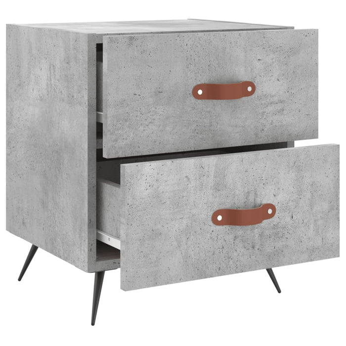 Bedside Cabinets 2 pcs Concrete Grey 40x35x47.5 cm Engineered Wood