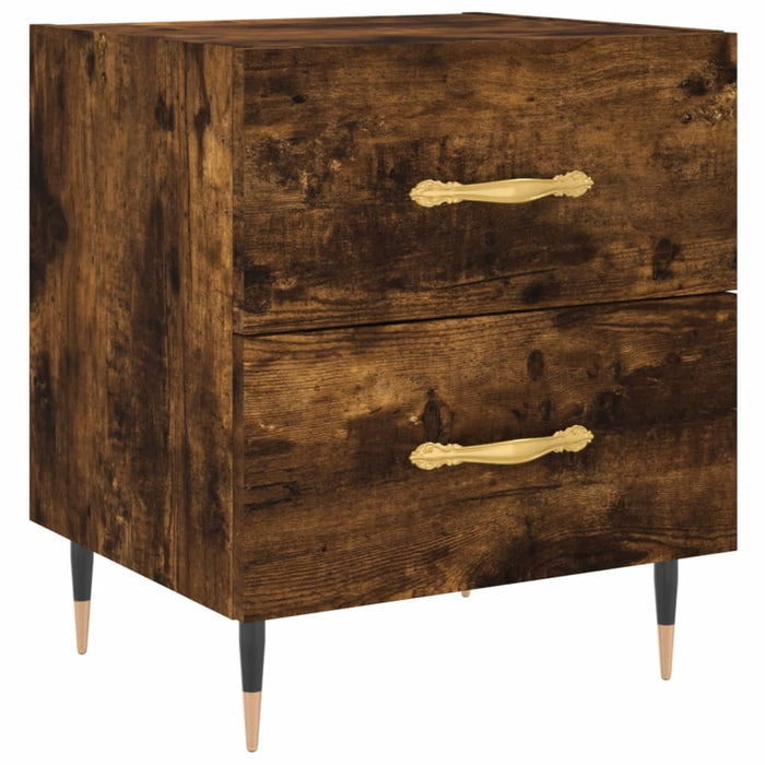 Bedside Cabinets 2 pcs Smoked Oak 40x35x47.5 cm Engineered Wood