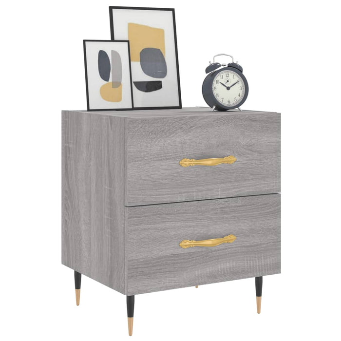 Bedside Cabinet Grey Sonoma 40x35x47.5 cm Engineered Wood