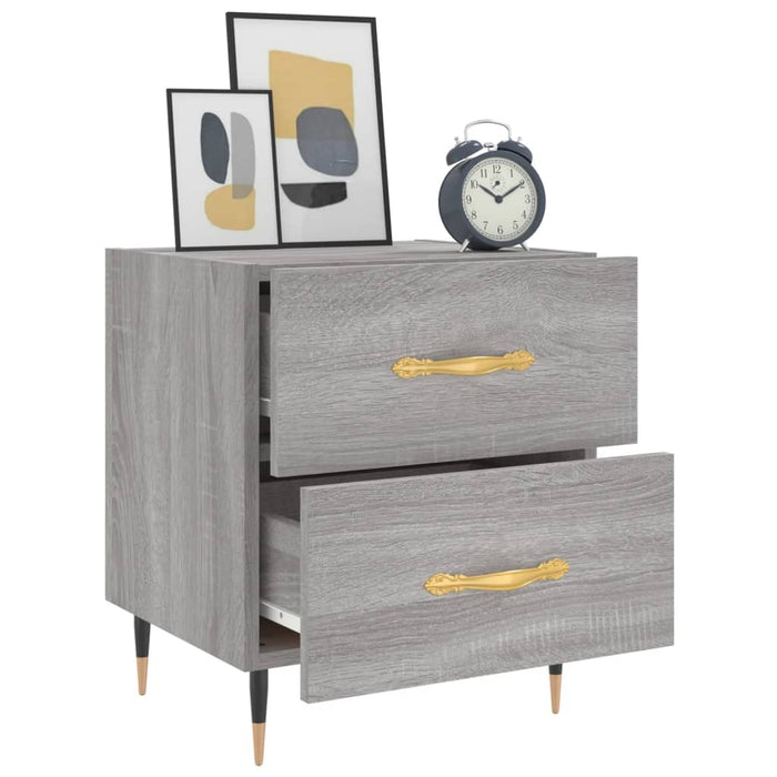 Bedside Cabinet Grey Sonoma 40x35x47.5 cm Engineered Wood